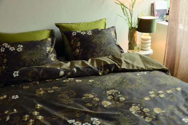 Beddinghouse Dekbedovertrek | Darcy | Olive | N25 - Afbeelding 4