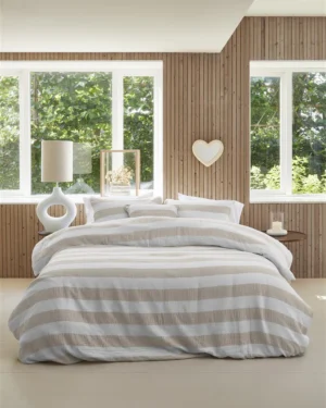 Riviera Maison | Dekbedovertrek | Striped | Zand | V26
